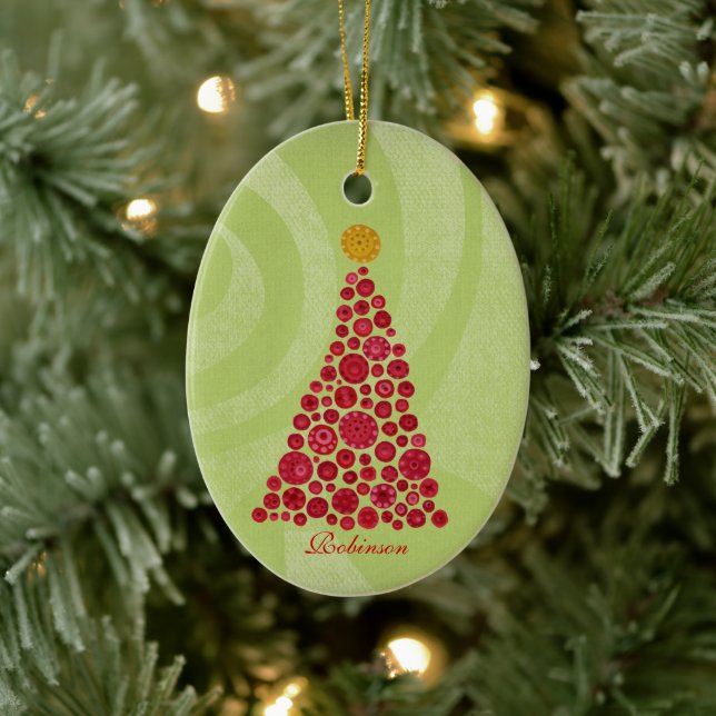Christmas Tree Family Name Ornament Keepsake (Baum)