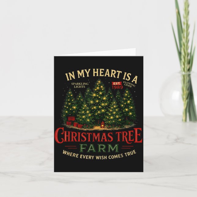 Christmas Tree Farm In My Heart Holiday Forest Gif Karte (Vorderseite)