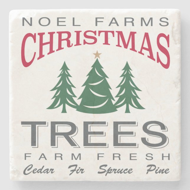 CHRISTMAS TREE FARM STEINUNTERSETZER (Vorderseite)