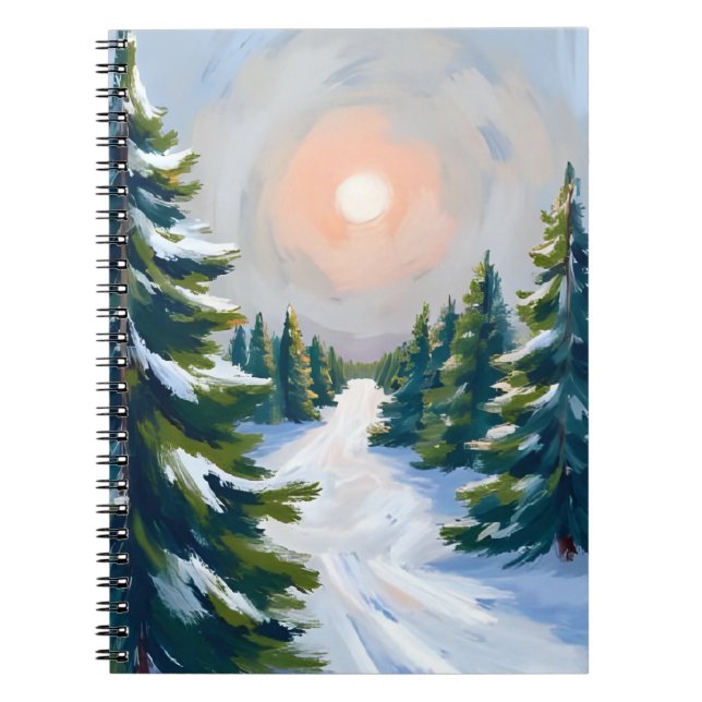 Christmas Tree Farm Watercolor Holiday Notizblock (Vorderseite)
