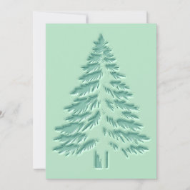 Christmas Tree Faux Embossed Distressed Green Feiertagskarte