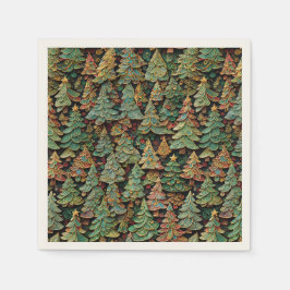 Christmas Tree Forest Whimsey Serviette