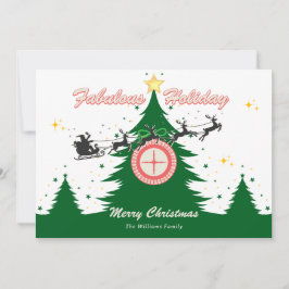 Christmas Tree French Roulette Casino Style Feiertagskarte