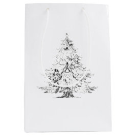 CHRISTMAS TREE GIFT BAG STYLE DESIGN MITTLERE GESCHENKTÜTE