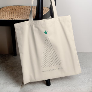 Christmas Tree Green Star Scandi Tragetasche