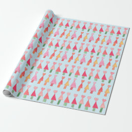 Christmas Tree Hearts Wrapping Paper Geschenkpapier
