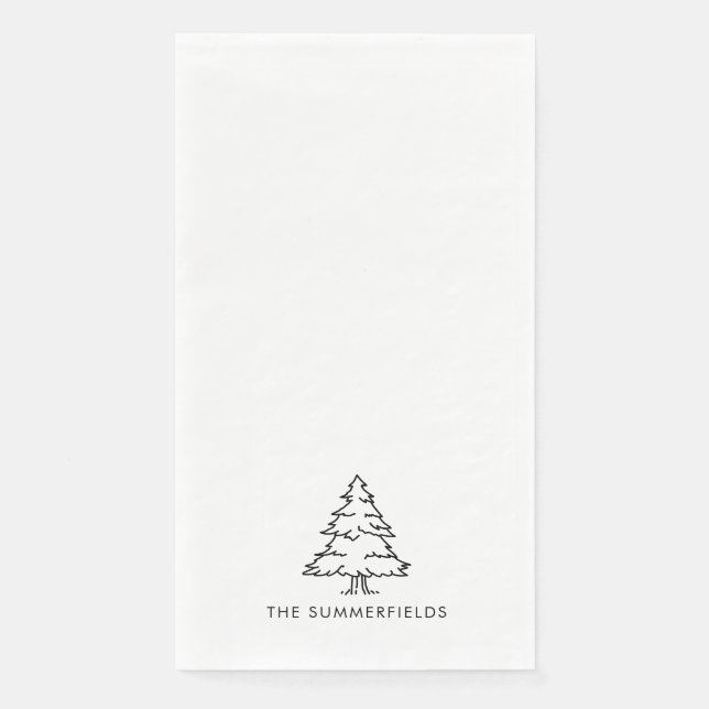 Christmas Tree Holiday Family Dinner Serviette (Vorderseite)