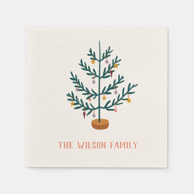 Christmas Tree Joy Paper Napkin Serviette (Vorderseite)