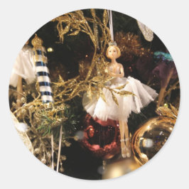 Christmas Tree Lights Glaskugeln Runder Aufkleber