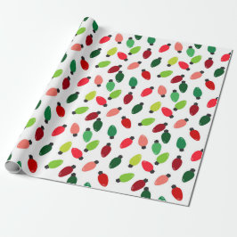 Christmas Tree Lights Print Wrap Paper Geschenkpapier