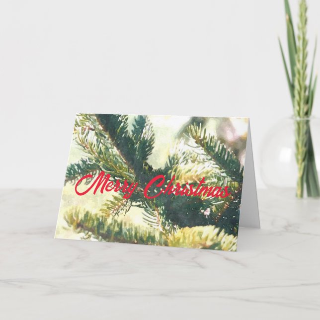 CHRISTMAS TREE MERRY CHRISTMAS CARD KARTE (Vorderseite)