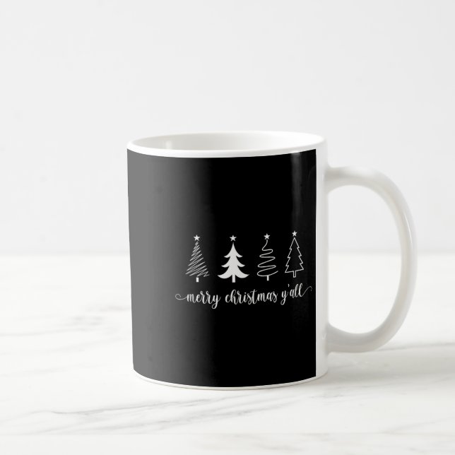 Christmas Tree Merry Christmas Y'all Cute Women's  Kaffeetasse (Rechts)