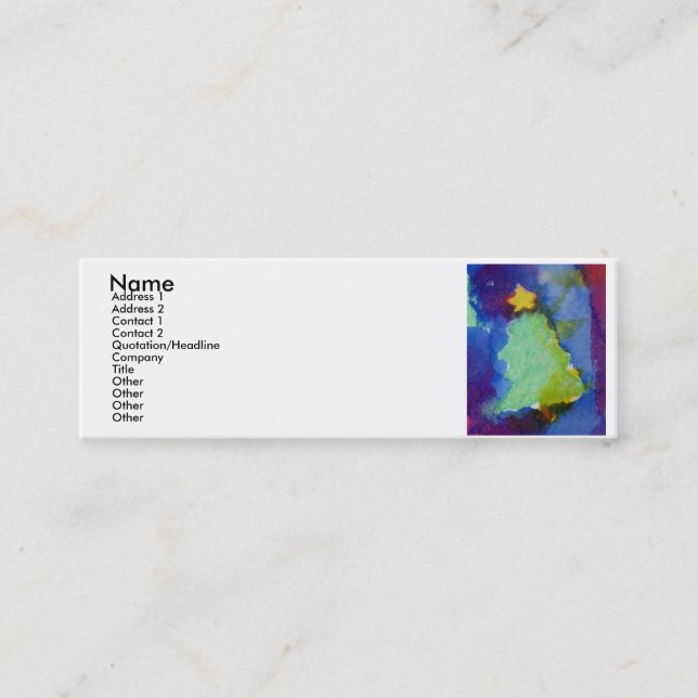 CHRISTMAS TREE MINI VISITENKARTE (Vorderseite)