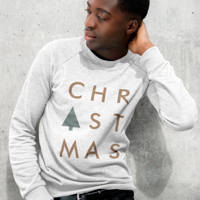 Christmas Tree Modern Minimalist Sweatshirt (Von Creator hochgeladen)