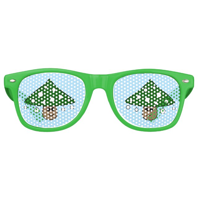 Christmas Tree Mushroom Party Shades Partybrille (Vorderseite)