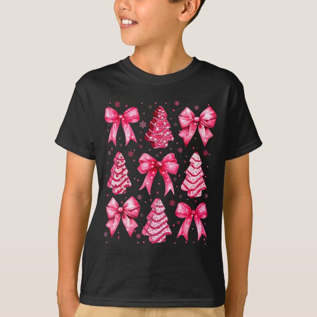 Christmas Tree Nk Cake Coquette Christmas Xmas Gir T-Shirt (Vorderseite)
