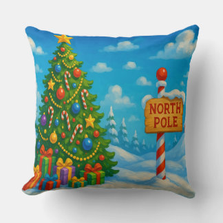 Christmas Tree North Pole Pillow Kissen