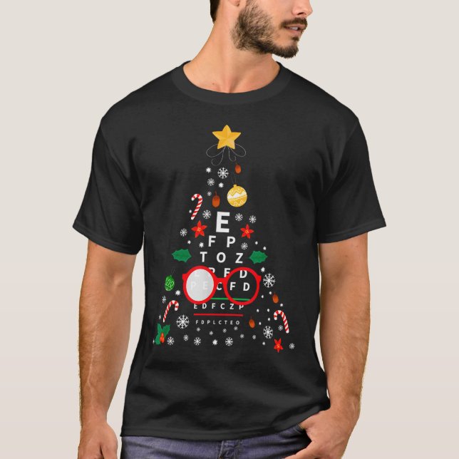 Christmas Tree Optician Optometrist _ Merry Xmas N T-Shirt (Vorderseite)