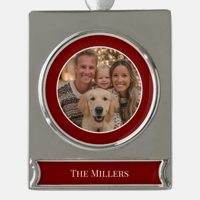 Christmas Tree Ornament Add Your Photo and Text (Vorderseite)