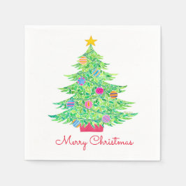 Christmas Tree Party Napkins Serviette