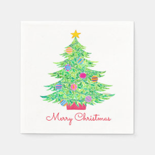 Christmas Tree Party Napkins Serviette