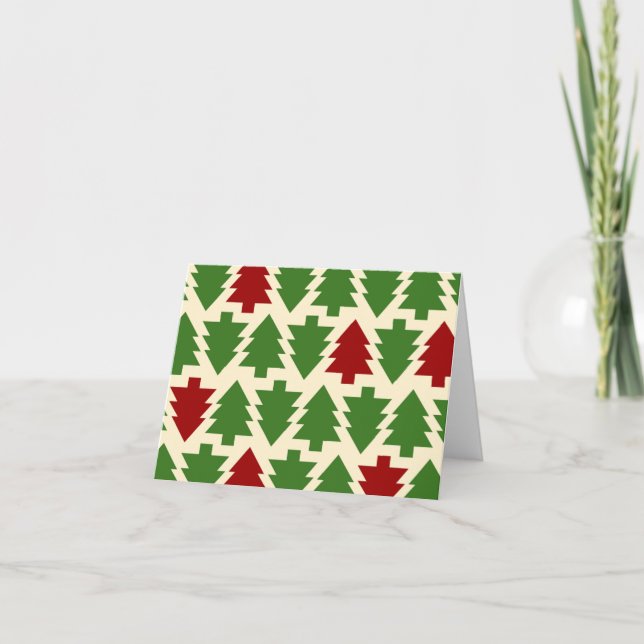 CHRISTMAS TREE PATTERN FEIERTAGSKARTE (Vorderseite)