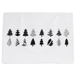 CHRISTMAS TREE PATTERN GIFT BAG GROßE GESCHENKTÜTE