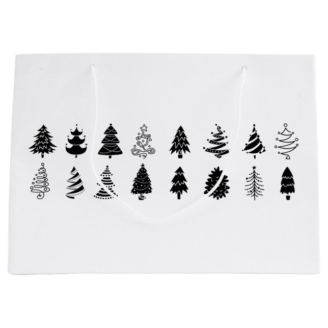 CHRISTMAS TREE PATTERN GIFT BAG GROßE GESCHENKTÜTE (Vorderseite)