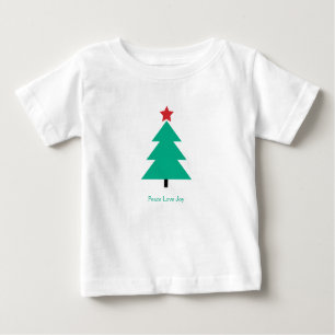 Christmas Tree Peace Liebe Joy Baby T-shirt