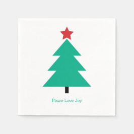 Christmas Tree Peace Liebe Joy Serviette