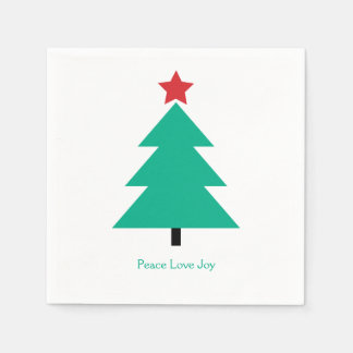 Christmas Tree Peace Liebe Joy Serviette
