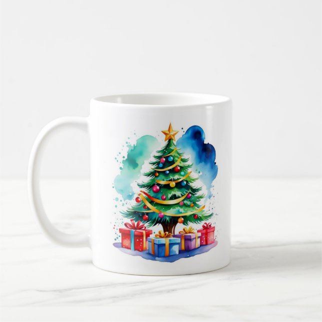 Christmas Tree Personalized Mug Kaffeetasse (Links)