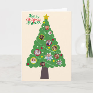 Christmas Tree Photo Collage Card Karte