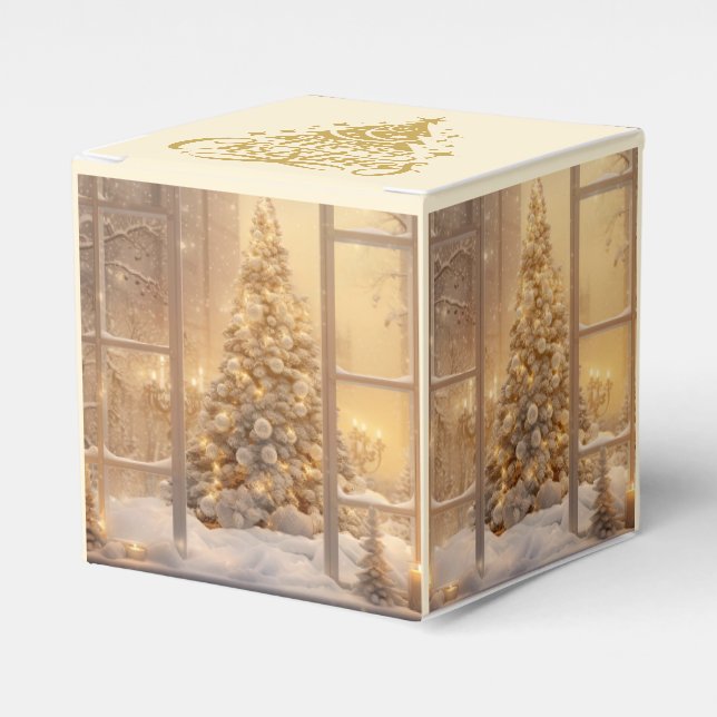 Christmas Tree Photo Favor Gift Box Geschenkschachtel (Vorderseite)