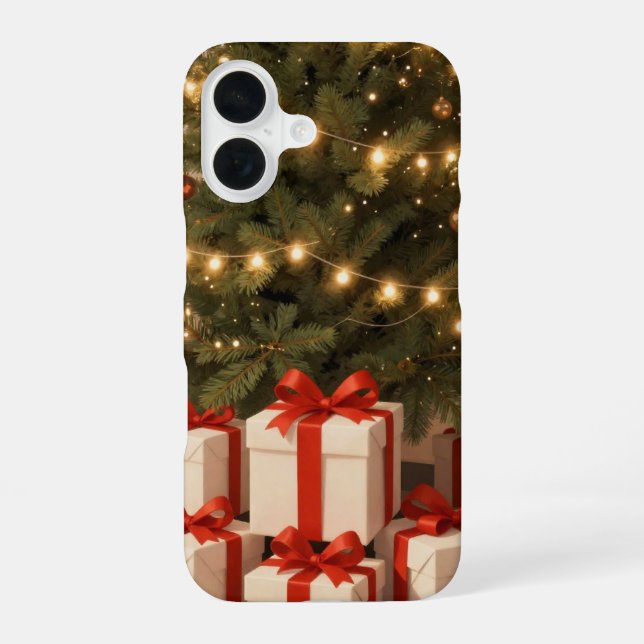 Christmas Tree Red Gift Boxes Phone Case iPhone 16 Hülle (Rückseite)