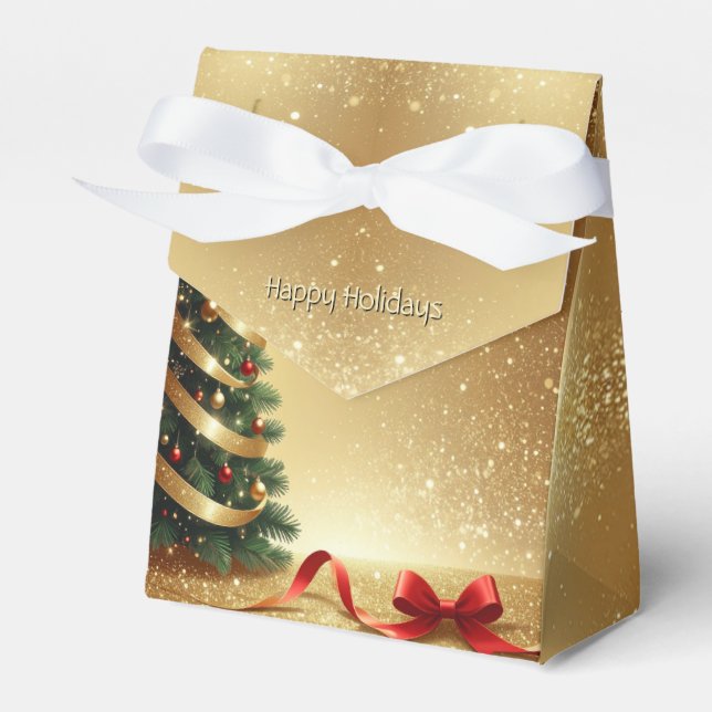 Christmas Tree Ribbons Holiday Gift Box Geschenkschachtel (Vorderseite)