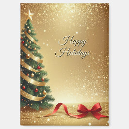 Christmas Tree Ribbons Holiday Magnet