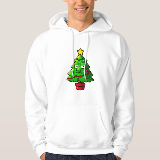 Christmas Tree Santa Brainrot Steal Video Game Hoodie (Vorderseite)