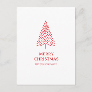 Christmas Tree Scandi Minimalist Simple Holiday  Postkarte