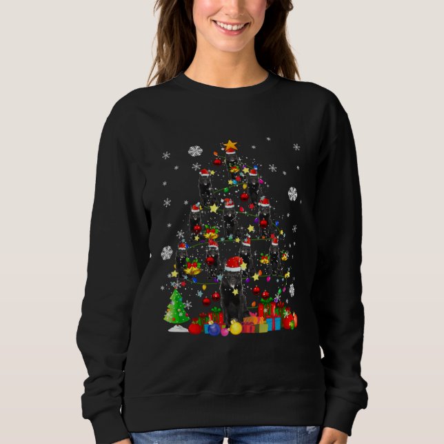 Christmas Tree Schipperke Christmas Santa Dog Sweatshirt (Vorderseite)