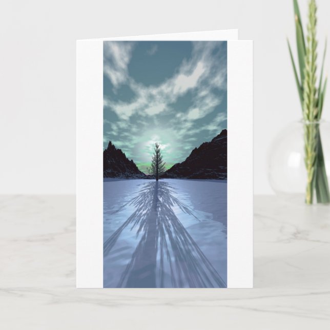 Christmas Tree Shadow1 Feiertagskarte (Vorderseite)