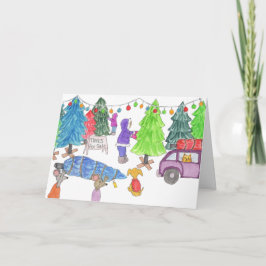 Christmas Tree Shopping Feiertagskarte