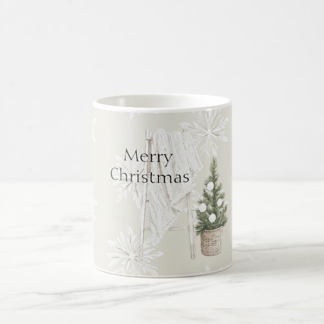 Christmas Tree Snowflakes Blanket Ladder Kaffeetasse (Mittel)