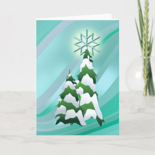 CHRISTMAS TREE & STAR by SHARON SHARPE Feiertagskarte
