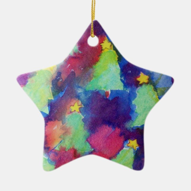 CHRISTMAS TREE Star Keramik Ornament (Vorne)