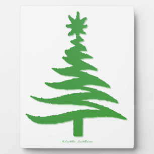 Christmas Tree Stencil Green Fotoplatte