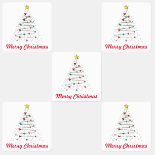 Christmas Tree Stickers Etiketten