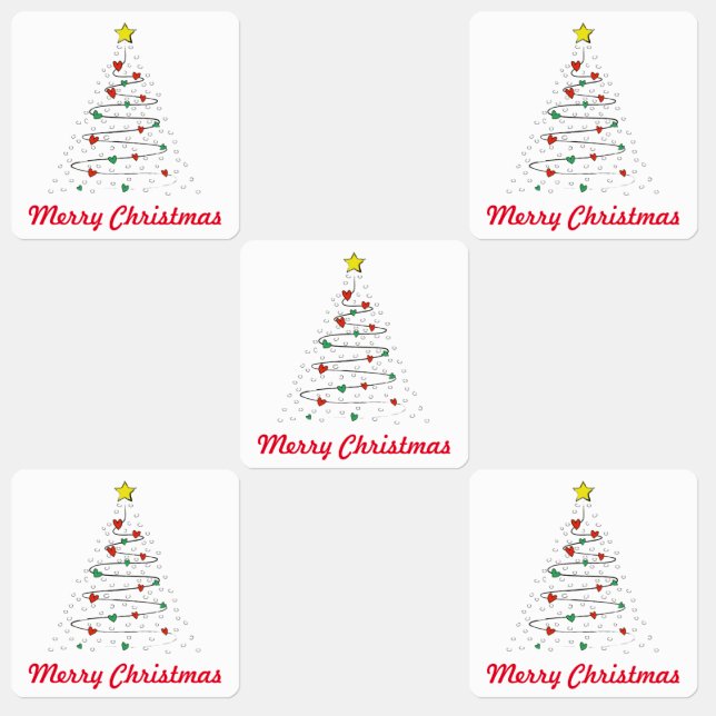 Christmas Tree Stickers Etiketten (Gruppe)