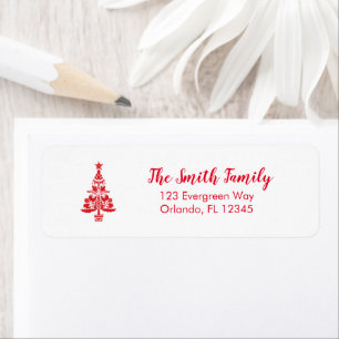 Christmas Tree Swedish Illustration Nordic Address