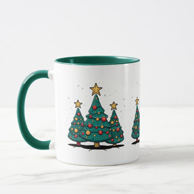 "Christmas Tree Trio Holiday Tasse" Tasse